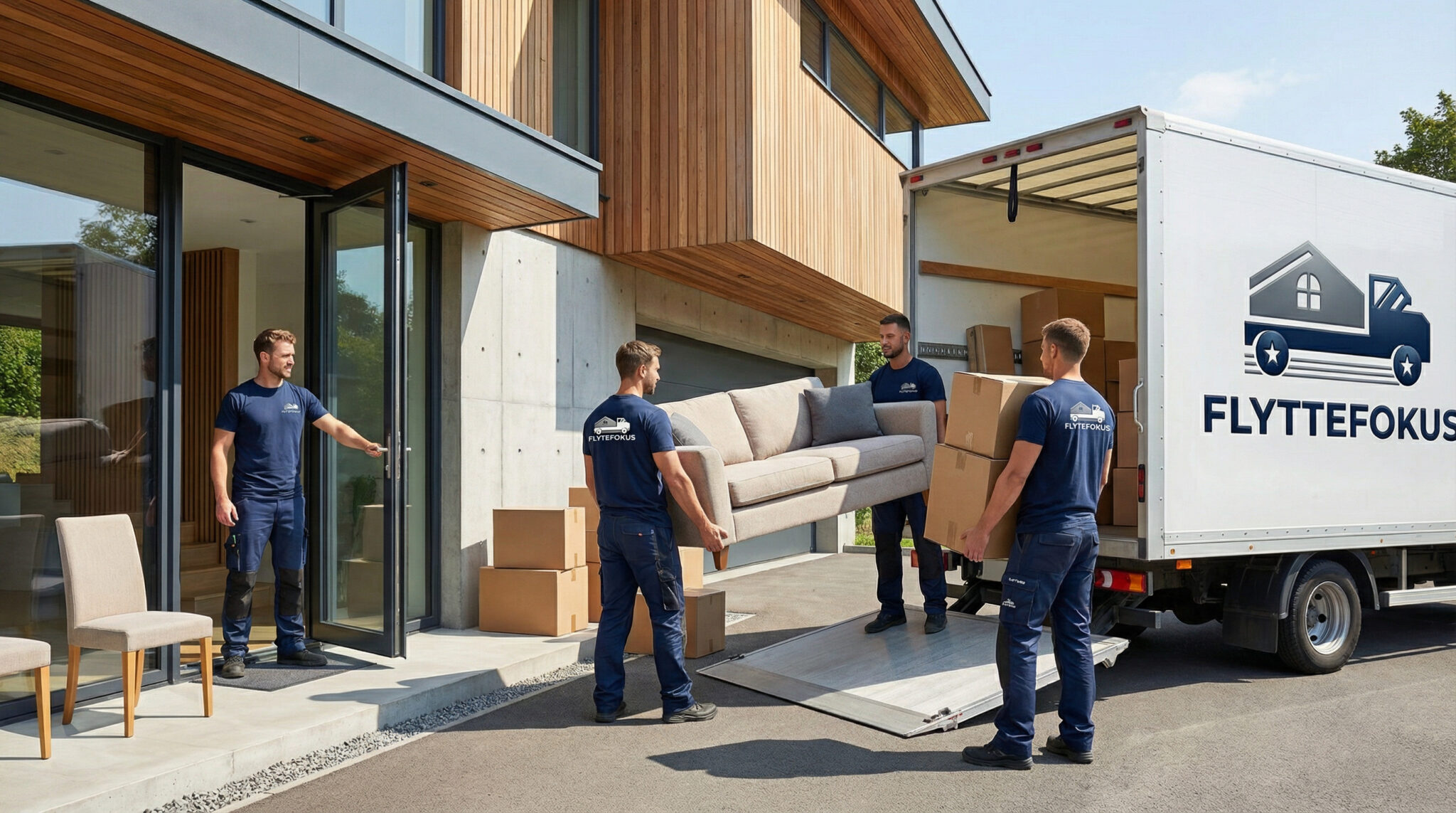 flyttefokus flytter sofa ind i bil